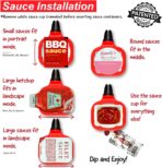 Saucemoto Dip Clip | An in-car sauce holder for ketchup and dipping sauces. As seen on Shark Tank (2 Pack, Black) - Image 4
