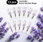 MYARO 12 Pack Lavender Scented Sachets | Odor Eliminator & Air Freshener for Drawer, Closet, Car, Shoes, Gym Bag, Suitcase | Home Fragrance Gift Set - Image 6