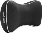 Samsonite Car Neck Pillow, Soft Memory Foam Headrest Pillow for Driving, Ergonomic Car Seat Headrest Cushion with Adjustable Strap, Breathable & Removable Cover, Neck Pain Relief, Black