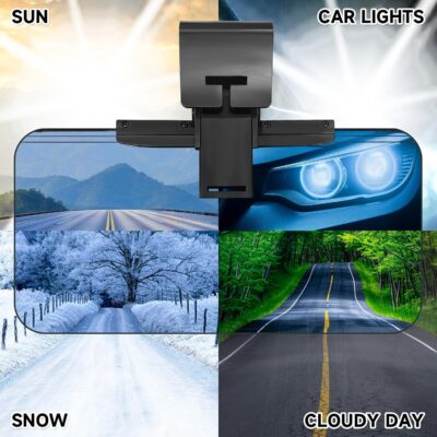 Sun Visor Extender for Cars，Adjustable Car Visor Extender Sun Blocker(UV400) ，Polarized Car Sun Visor，Safe Driving Extension for Glare，Clip on Sun Visors for Cars, Universal (Universal, L) - Image 7