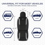 Skechers Memory Foam Car Seat Covers, Air Cool Mesh Thick Seat Covers, Gray Two Front Car Seat Protector, Airbag Compatible, Automotive Comfort & Protection for Most Cars, Van,Trucks, SUV,Grey - Image 5