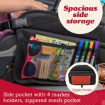 Lusso Gear Car Seat Tray - Dry-Erase Lap Desk for Kids Travel Activities - Snack & Cup Holder for Car Back Seat Organizer - Tablet Stand for Toddler Travel Essentials - Black - Image 9