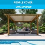 Coolaroo 90% UV Block Heavy Duty Sun Protection Fabric - Breathable Outdoor Shade Cover for Pergolas, Patios, Pets, Vehicles, and Play Areas, Tear-Resistant HDPE, 6ftx100ft Roll, Wheat - Image 2