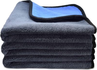 Microfiber Towels for Cars 3 Pieces 500 GSM polishing Cleaning Home, car and Motorbike - 12 x 12 Inches (30x30cm) - Image 6