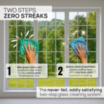 Claro 2 Step Glass Cleaning Cloth 8-Pack – Green Wet & Blue Dry Microfiber Towels Cleaning for Windows, Mirrors & Glass - Streak and Lint Free Cloth for Home, TV, Shower - Machine Washable - Image 4