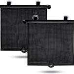 EcoNour Car Window Shades for Baby (2 Pack) - Upgraded | Shades for Side Window | Comes with Enhanced Suction Cups & Large Clips for Durability | Baby Car Accessories (15" x 17")