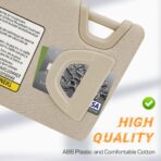 Beige Driver Left Side Sun Visor Replacement Compatible with 2013 2014 2015 2016 2017 2018 Nissan Altima Without Sunroof Replace 96401-3TA2A - Image 5