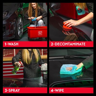 Griot's Garage Ceramic 3-in-1 Wax, SiO2 Spray for Cars, Trucks, and RV’s, Provides Protection and Water Beading on Paint, Wheels, Plastic, Rubber Trim, Chrome, and More, 10978, 22 oz - Image 4