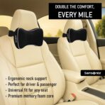 Samsonite Car Neck Pillow, Soft Memory Foam Headrest Pillow for Driving, Ergonomic Car Seat Headrest Cushion with Adjustable Strap, Breathable & Removable Cover, Neck Pain Relief, Black - Image 7