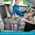 High Road CarHop Car Seat Organizer - Front Seat Organizer for Driver and Back Seat Organizer for Kids with Cup Holders, Study Tray Lid, Side Pockets and Cooler or File Compartment (Gray) - Image 5