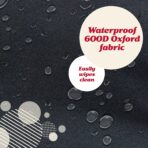 Lusso Gear Seat Back Protector - 2-Pack Kids Kick Mat & Car Seat Organizer - Waterproof Oxford Backseat Cover - 3 Mesh Pockets for Car Organization, Black - Image 3