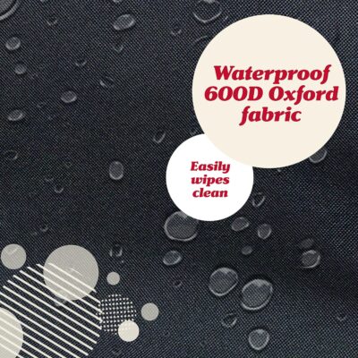 Lusso Gear Seat Back Protector - 2-Pack Kids Kick Mat & Car Seat Organizer - Waterproof Oxford Backseat Cover - 3 Mesh Pockets for Car Organization, Black - Image 3