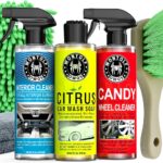 Wontolf Complete Car Wash Cleaning Kit, Car Interior Detailing Kit with Car Wash Soap, Interior Detailing Cleaner, Wheel Cleaner, Wheel Brush, Dying Towel, for Cars Trucks RVs SUVs