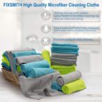 FIXSMITH Microfiber Cleaning Cloth - Pack of 50, Microfiber Towels for Cars 16 x 12 in, Highly Absorbent Cleaning Rags, Lint-Free, Streak-Free Cleaning Cloths for Car Kitchen Home Office - Image 3