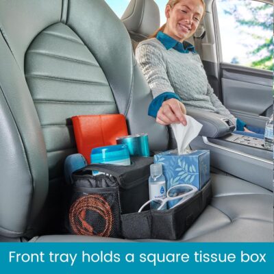 High Road CarHop Jr - Car Organizer with Cup Holders and Storage or Eating Tray for Car - Front Seat Organizer for Drivers and Back Seat Organizer for Kids and Adults - Image 7
