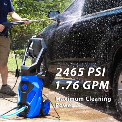 BILT HARD 1.76 GPM 2300 PSI Electric Pressure Washer, Power Motor with Stainless Steel Wand, 4 Spray Nozzles, Built-in Detergent Tank, 20Ft Hose, 35Ft Power Cord for Cars/Driveway/Fences/Home/Patios - Image 2