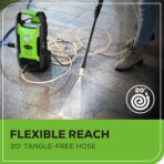 Greenworks Compact Electric Pressure Washer, 1.2 GPM (CSA Certified, Lightweight, 20 FT Tangle-Free Hose, 35 FT Power Cord) Great For Cars, Fences, Patios, Driveways, Decks and Patios - Image 9