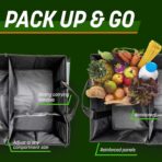 DRIVE - Car Trunk Organizer - Collapsible, Multi-Compartment Automotive SUV Car Organizer for Storage w/Adjustable Straps - Truck & Car Accessories for Women and Men - Black - Image 5