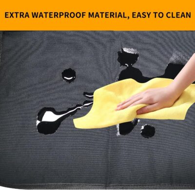 2 Pack Kick Mat Backseat Protector,Back Seat Cover for Kids,Car Seat Back Protectors with 2 Pocket Storage Organizer for Car, SUV, Minivan or Truck Seats (Black) - Image 5