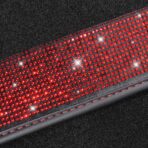 CAR PASS Bling Diamond Car Floor Mats, Shining Rhinestone Carpet Sparkly Glitter Crystal with Anti-Slip PVC Heel Pad Waterproof Universal Fit Automotive SUV,Sedan,Van,Cute Girl Women,4pcs Black Red - Image 8