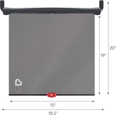 Munchkin Brica Sun Safety Car Window Shade with Heat Alert, Helps Block UVA/UVB Rays, 2 Pack, Black - Image 6