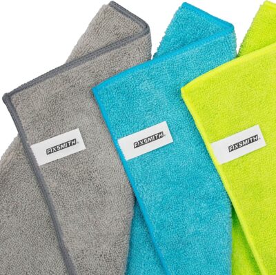 FIXSMITH Microfiber Cleaning Cloth - Pack of 50, Microfiber Towels for Cars 16 x 12 in, Highly Absorbent Cleaning Rags, Lint-Free, Streak-Free Cleaning Cloths for Car Kitchen Home Office - Image 8