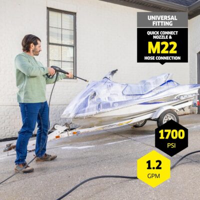 Kärcher Pressure Washer K1700, 3 Spray Nozzles, Detergent Tank, for Cars, Driveways, Siding, Patios, 2125 max. PSI, 1.46 max. GPM - Image 4