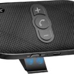 Bluetooth Car Speaker Phone: Hands Free Calling Kits 6W in car Speakerphone for Safe Driving - Support Siri Google Assistant Voice Calls/Motion Auto ON Off - BC990P