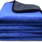 Microfiber Towels for Cars 3 Pieces 500 GSM polishing Cleaning Home, car and Motorbike - 12 x 12 Inches (30x30cm)