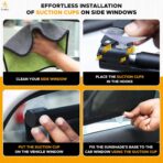 EcoNour Car Window Shades for Baby | 2 Pack Side Window Sun Shade | UV & Sun Glare Protection for Rear Window Shade | Baby Window Sun Shade with Suction Cup | Car Accessories for Kids(14"x17") - Image 7