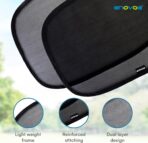 Enovoe Car Window Shades for Baby (4 Pack) - 21"x14" - Sun Shade Blocker, Cling - Glare Shield and UV Rays Protection for Your Child - Side Windows Screens for SUV- Mesh Window Shades for Car Baby - Image 5