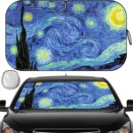 Windshield Sun Shade, Car Sun Shade Windshield Blocks UV Rays, Keep Car Interior Cool, Front Foldable Windshield Sunshade for Hatchback, Truck, SUV, MPV