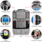 Helteko Backseat Car Organizer, Kick Mats Back Seat Protector with Touch Screen Tablet Holder, Organizer for Kids, Travel Accessories, Mat 9 Storage Pockets 2 Pack - Image 6