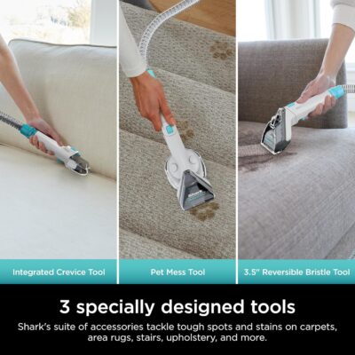 Shark StainStriker Portable Carpet, Upholstery & Area Rug Cleaner with Pet Mess Extractor, Stain & Odor Remover, Perfect for Car Interiors, White, PX201 - Image 5