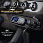 Scosche BTFM2A BTFREQ Universal Bluetooth Hands-Free Car Kit with Digital FM Transmitter and 10-Watt USB Car Charger, Stream Smartphone Audio - Image 3