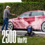 Westinghouse ePX3500 Electric Pressure Washer, 2500 Max PSI 1.76 Max GPM with Anti-Tipping Technology, Onboard Soap Tank, Pro-Style Steel Wand, 5-Nozzle Set, for Cars/Fences/Driveways/Home/Patios - Image 5