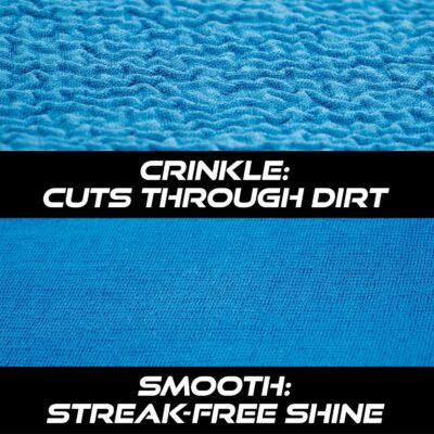 VIKING Glass Microfiber Cleaning Cloth for Car and Home 2 Pack, Glass Towels for Mirror, and Picture Frames, and Car Detailing Kit, 16 inch x 16 inch, Blue - Image 2