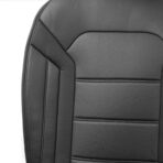 FH Group Front Set Faux Leather Car Seat Cushions - Seat Covers for Low Back Seat, Universal Fit, Airbag Compatible Seat Cover for SUV, Sedan, Black - Image 7