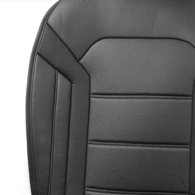 FH Group Front Set Faux Leather Car Seat Cushions - Seat Covers for Low Back Seat, Universal Fit, Airbag Compatible Seat Cover for SUV, Sedan, Black - Image 7