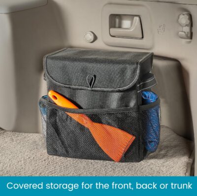 High Road Carganizer Car Storage Organizer with Lid - Multipurpose Small Car Storage Box, Back or Front Seat Organizer, Auto Console or Trunk Organizer - Univeral Fit in All Vehicles - Image 2