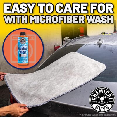 Chemical Guys Woolly Mammoth Large Microfiber Drying Towel - 36 x 25 Inch Gray, Ultra Plush Super Absorbent Car Drying Towel for Cars, Trucks, SUVs, Motorcycles, RVs, and Auto Detailing - Image 11