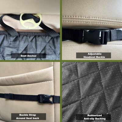 Femuar 2 Packs Car Front Seat Cover for Dogs, Waterproof Pet Car Seat Protector, Nonslip Scratch-Proof Dog Seat Cover for Cars, Trucks & SUVs - Image 5