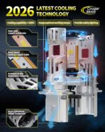 Cougar Motor Fog Bulbs 9007, 9007 Bulb with Dual Cooling Fan, 10X Brightness Real 1:1 Size, Long Lasting White Auxiliary Fog Light for off-road ATV UTV, Pack of 2 - Image 5