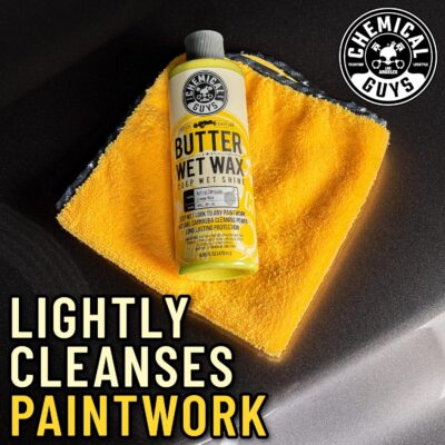 Chemical Guys Butter Wet Wax - Deep Wet Shine Car Wax for Cars, Trucks, SUVs, RVs, and More, Easy On/Off Liquid Formula, Banana Scent - 16 fl oz - Image 6