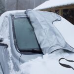 Windshield Snow Ice Cover - Custom Made Premium Quality Car Window Cover Silver - Windproof Straps, Magnets - Bonus Items - Universal Winter Rain Frost Automotive Snow Screen - 2 Sizes