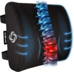 Samsonite Memory Foam Lumbar Support Pillow for Office Chair, Gaming Chair, or Automotive Use, Ergonomic Back Cushion, Home Office Essentials for Sitting Comfort and Posture Relief Back Support