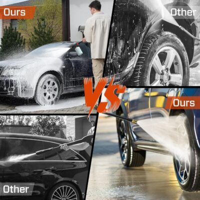 SENIX 13 Amp Electric Pressure Washer - 1700 PSI, 1.2 GPM, Compact with Foam Cannon, Spray Gun, 20-ft Hose, Turbo Nozzle, and 15° Spray Nozzles - Perfect for Cars and Driveways - Image 5