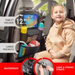 Helteko Car Seat Organizer, Ultra Version Kids Backseat Car Organizers and Storage, Waterproof Back Seat Protector Kick Mats with Tablet Holder 12 in, Car Accessories Interior and Travel Essentials. - Image 4