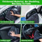 CADONO Large Microfiber Car Drying Towel, Ultra Absorbent Microfiber Cleaning Cloth for Cars, Bath Towels, No Streaks, Scratches, or Water Spots Double-Twist Pile Design(36"x 24") - Image 6