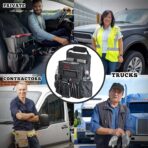 Tidify Car Front Seat Organizer [2025 UPDATED] with Dedicated Tablet and Laptop Storage Stabilizing Side Straps Soft Adjustable Shoulder Strap and Hardened Buckles Your Office Away from Office. - Image 3